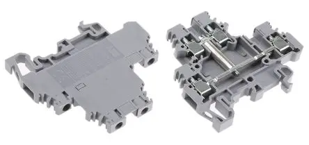 Produktfoto 1 von Entrelec SNA Doppelstock Reihenklemmen 2 Grau, 0.2mm², 4 mm², 800V ac Schraubbefestigung