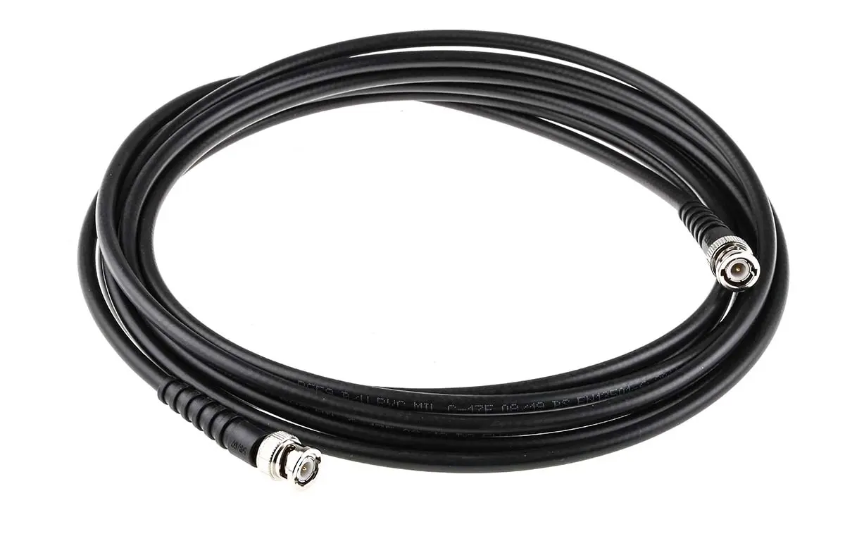 Produktfoto 1 von RS PRO BNC RG59 Koaxialkabel, Abgeschlossen, 75 Ω, 5 m, Schwarz