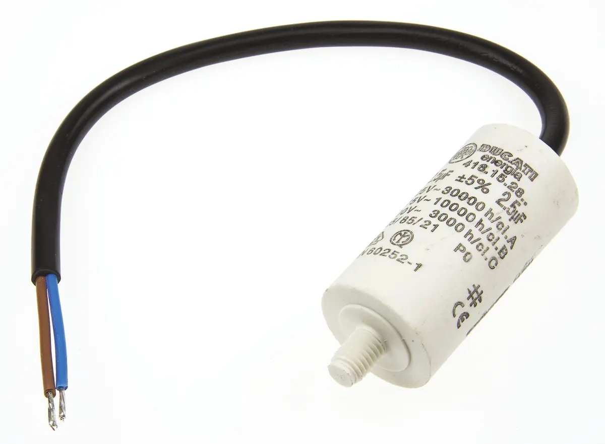 Produktfoto 1 von Ducati Energia 4.16.15 Folienkondensator 500V ac 2.5 μF ±5 %, Mit Gewindebolzen Raster 10 mm