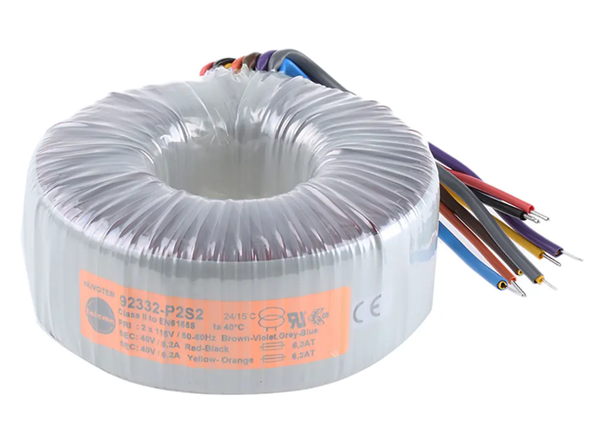 Produktfoto 1 von Nuvotem Talema Ringkerntransformator, Primär 230 V ac / Sekundär 2 x 40 V ac 2 Ausg. 500 VA, 6.25A 3.5 kg 60 Hz 50 Hz