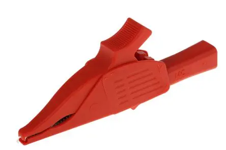 Produktfoto 1 von Staubli Messing 39.5 mm Krokodilklemme, Rot, 19A Thermoplastisches Elastomer Isoliert