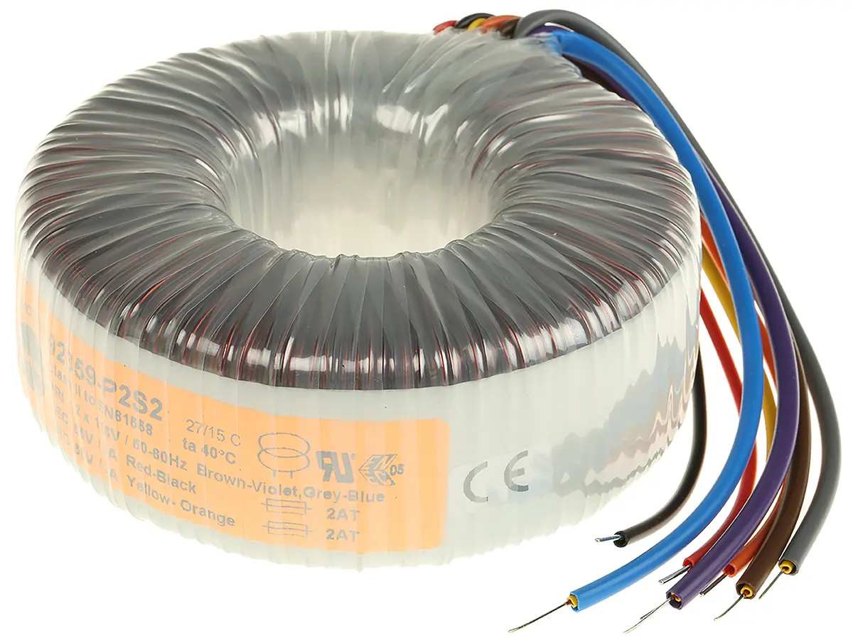 Produktfoto 1 von Nuvotem Talema Ringkerntransformator, Primär 230 V ac, 115 V / Sekundär 2 x 55 V ac 2 Ausg. 225 VA, 2.05A 1.9 kg 60 Hz
