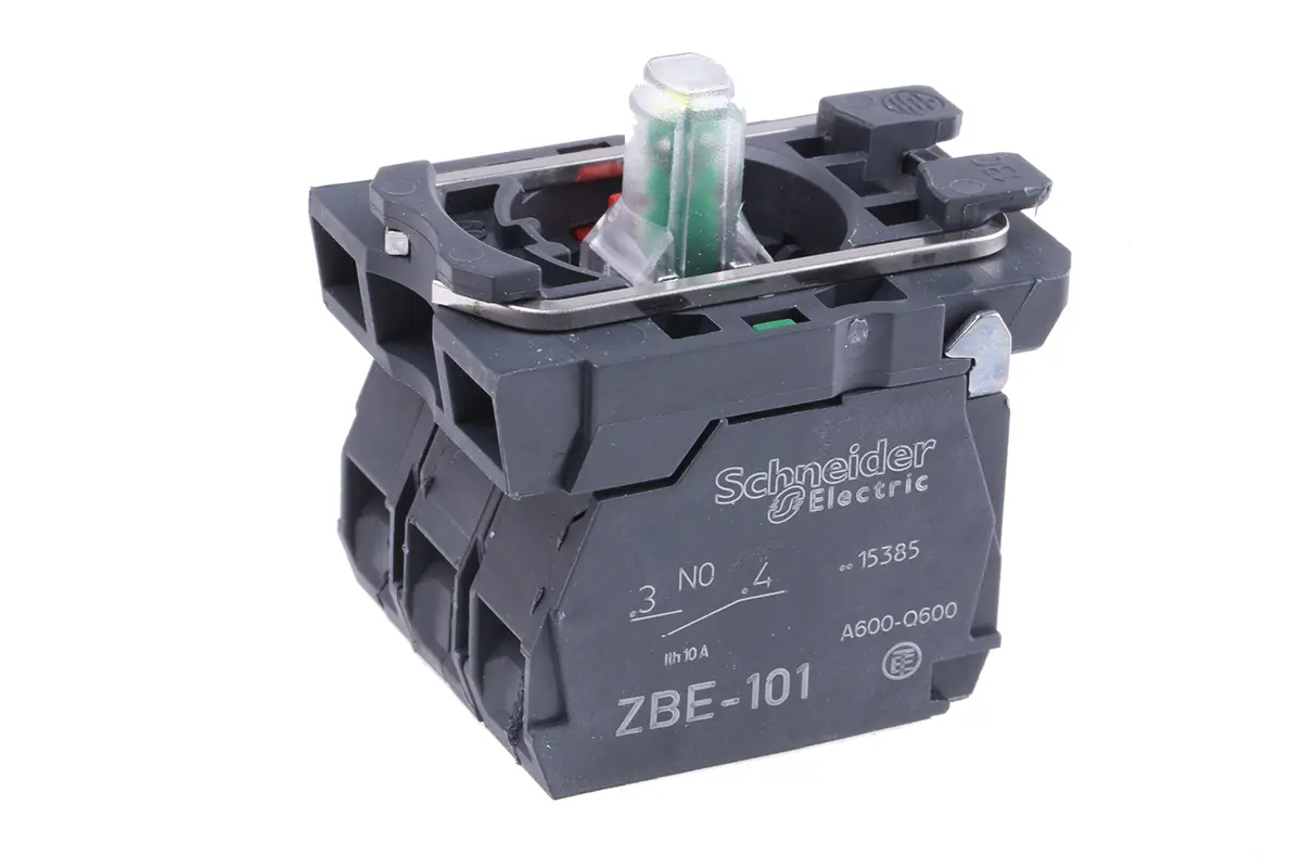 Produktfoto 1 von Schneider Electric Harmony Lichtblock Anzeigenblock LED Weiß beleuchtet 1 Schließer/1 Öffner Schraube