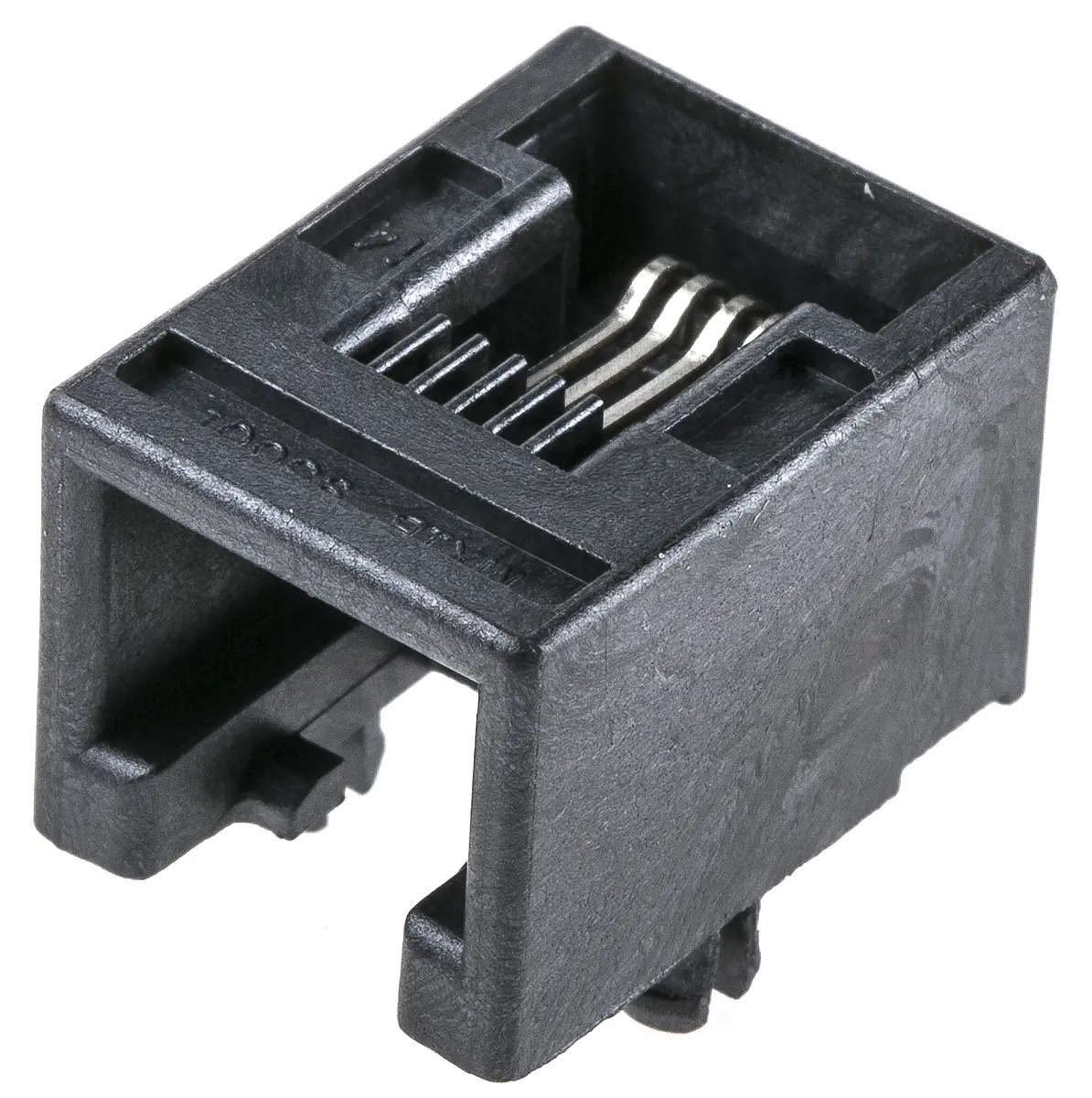 Produktfoto 1 von Molex 95501 Buchse Cat3 RJ22-Steckverbinder, 1-Port 6-polig Ungeschirmt Kabel gewinkelt