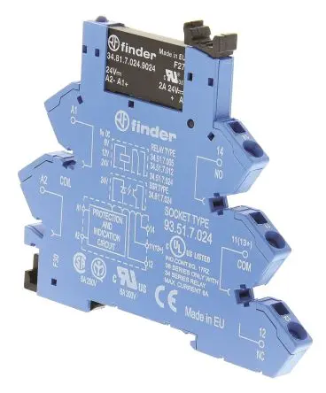 Produktfoto 1 von Finder 38 Halbleiter-Interfacerelais 400V DIN-Hutschiene Zugfederklemme