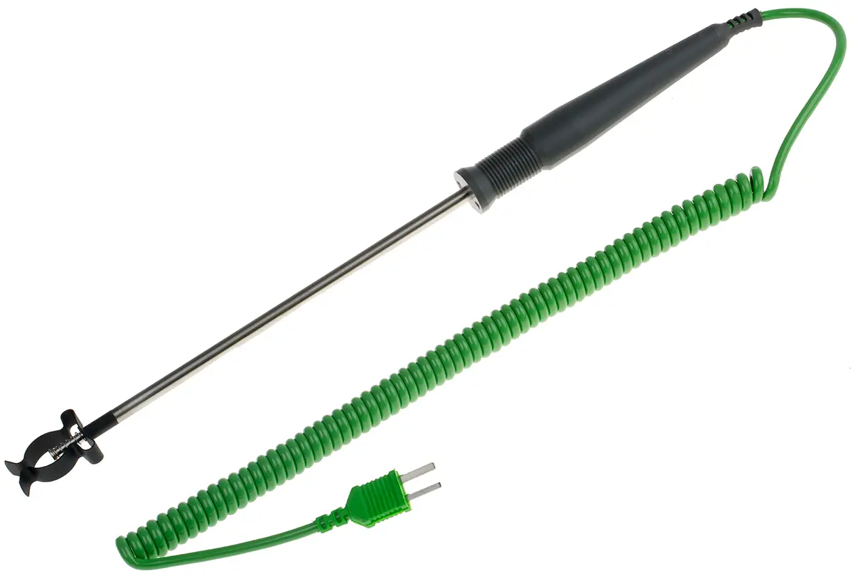 Produktfoto 1 von RS PRO Temperatursensor, Typ K, Rohrclip x 195 mm Oberfläche, Ø 6 mm, max.Temp 800 °C