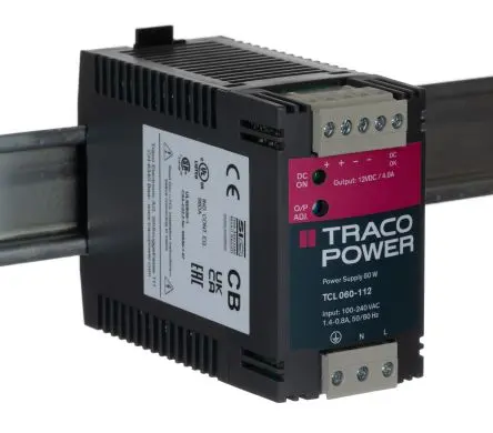 Produktfoto 1 von TRACOPOWER TCL DIN-Schienen Netzteil Schaltnetzteil 264V ac Wechselstrom/Gleichstrom / 4 A 15V dc DC 48 W