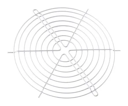 Produktfoto 1 von ebm-papst Fingerschutz, Gr. 143 mm, Kunststoffbeschichteter Stahl, Schraublochabstand 162 mm 162 mm, Silber 162mm 4 mm
