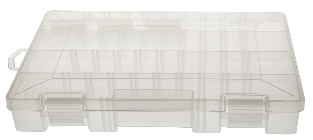 Produktfoto 1 von RS PRO Kleinteilebox, Polypropylen, 21 Fächer Verstellbare Fächer, 44.45 mm x 276.23 mm x 184.14 mm
