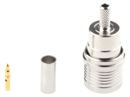 Produktfoto 1 von Radiall QMA Stecker Koaxialsteckverbinder QMA-Steckverbinder, Kabel, für RG-316, RG188-Kabel, 50 Ω Crimpbefestigung,