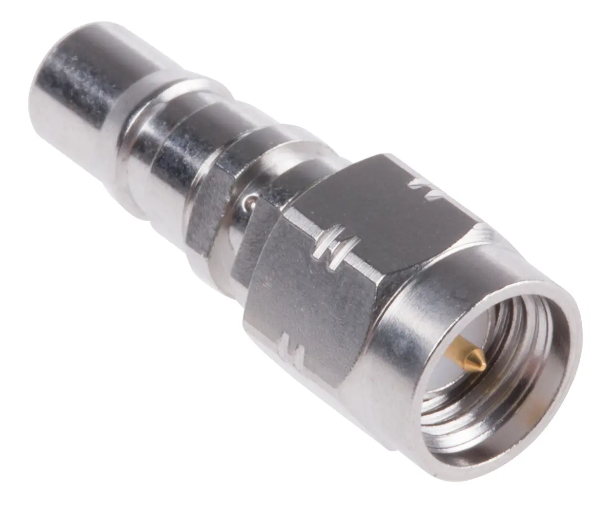 Produktfoto 1 von Radiall HF Adapter, 50 Ω, Gerade, 6 GHz Buchse Stecker, Koaxial SMA