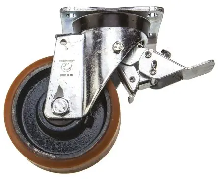 Produktfoto 1 von LAG Gebremst, schwenkbar Rolle, Rad ø 150 mm, 700 kg, Ges H. 203 mm, Rad B. 50 mm