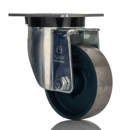 Produktfoto 1 von LAG Drehbar Rolle, Rad ø 100 mm, 450 kg, Ges H. 138 mm, Rad B. 30 mm