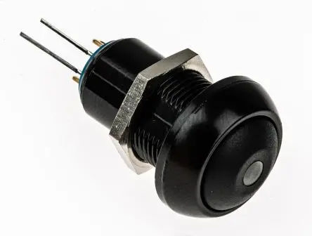 Produktfoto 1 von APEM IP Miniaturdruckschalter Rot Beleuchtet Rastend Panel Ø 13.6 mm, SPST / 5A 48 V dc 250 V ac, IP67