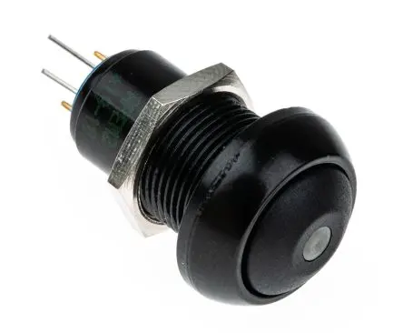 Produktfoto 1 von APEM IP Miniaturdruckschalter Grün Beleuchtet Rastend Panel Ø 13.6 mm, SPST / 5A 250 V ac, IP67