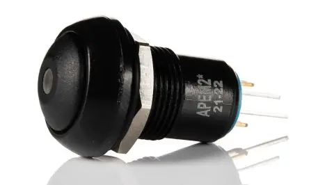 Produktfoto 1 von APEM IP Miniaturdruckschalter Gelb Beleuchtet Rastend Panel Ø 13.6 mm, SPST / 5A, IP67