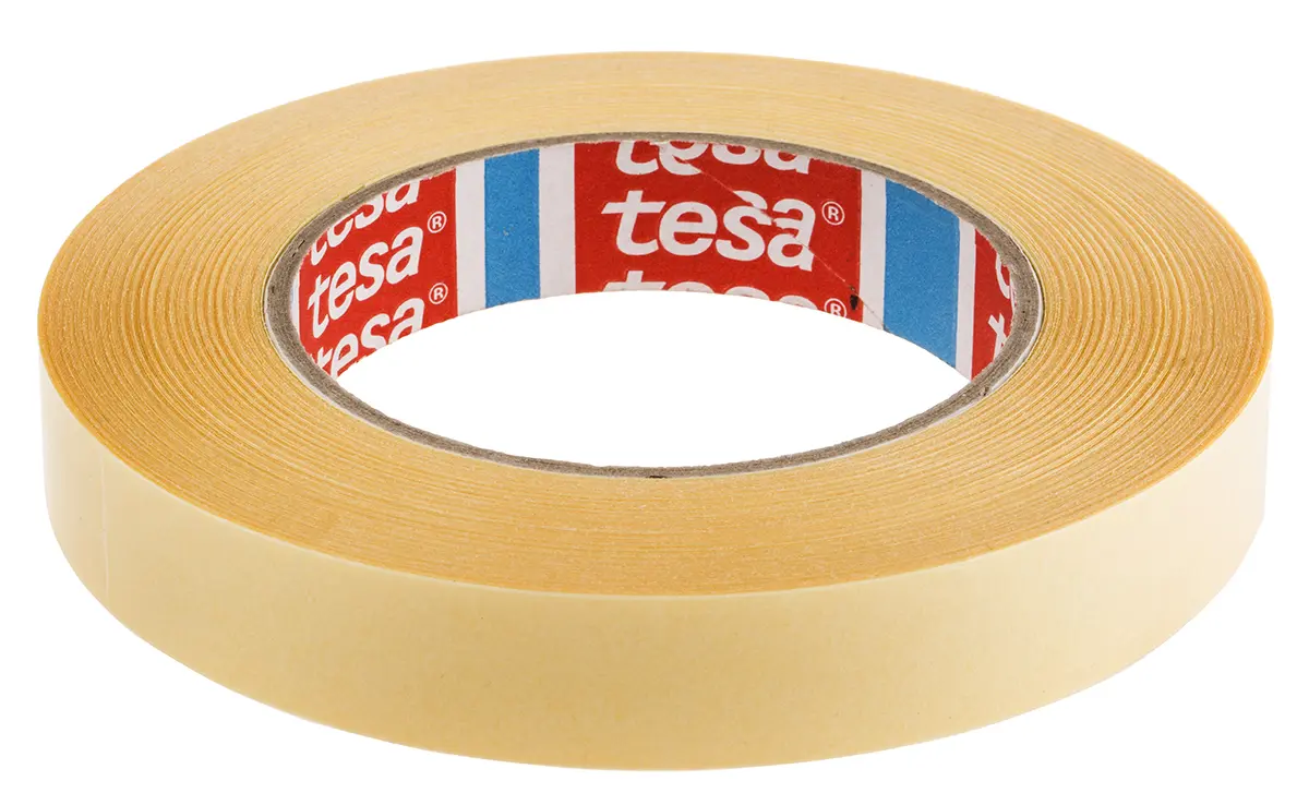 Tesa 64621-00003-00 Kunststoff-Klebeband doppelseitig, transparent, -40°C bis +80°C, Stärke 0.090mm, 19mm x 50m