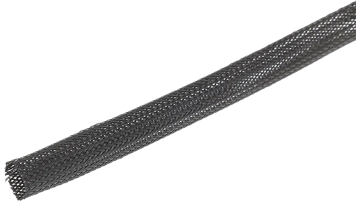 Produktfoto 1 von SES Sterling Kabelschlauch Schwarz PET für Kabel-Ø 12mm bis 24mm, Länge 50m Umflochten Dehnbar