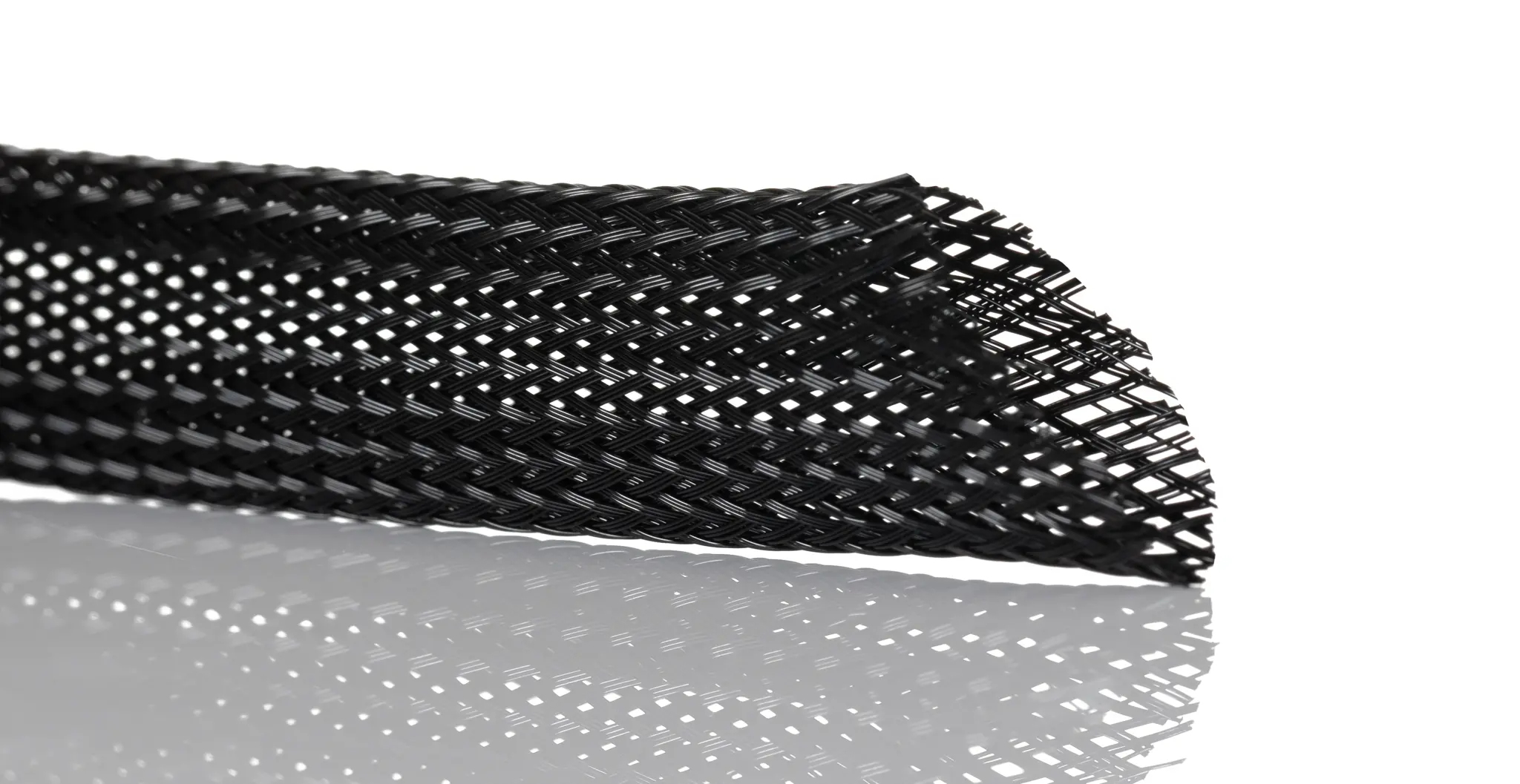 Produktfoto 1 von SES Sterling Kabelschlauch Schwarz PET für Kabel-Ø 15mm bis 27mm, Länge 50m Umflochten Dehnbar