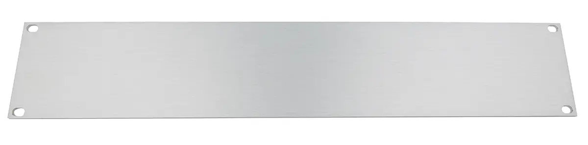 Produktfoto 1 von RS PRO Aluminium 2 U, farblos 482.6 mm 88.1mm