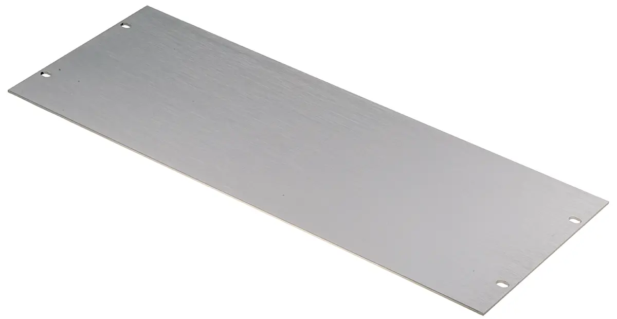 Produktfoto 1 von RS PRO Aluminium 4 U, farblos 482.6 mm 177mm