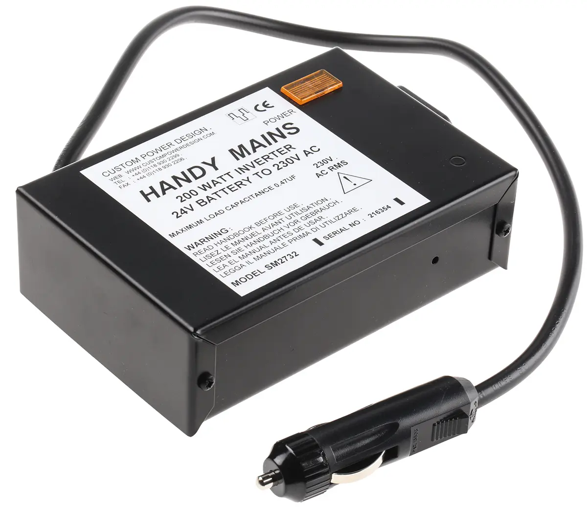 Produktfoto 1 von Custom Power Design Spannungswandler, 22/30 V dc / 230 V ac 200W