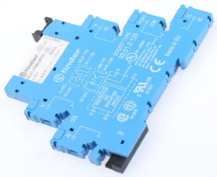 Produktfoto 1 von Finder 38 Interface Relais 110V ac/dc, 125 V ac/dc, 1-poliger Umschalter DIN-Hutschiene 5mA