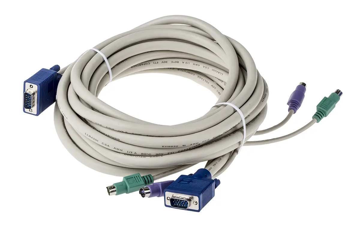 Produktfoto 1 von RS PRO KVM-Kabel, VGA / Stecker, VGA / Stecker, 7.5 m