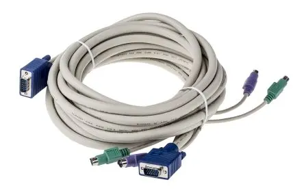 Produktfoto 1 von RS PRO KVM-Kabel, VGA / Stecker, PS2 x 2 / Stecker, 7.5 m