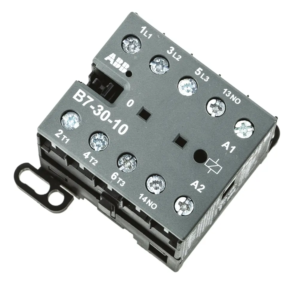 Produktfoto 1 von ABB B7 Schütz 24 V ac-Spule, 3-polig, 690V ac / 20 A 24 V ac 5.5 kW 3 Schließer Motorsteuerung 1-Hilfskontakte