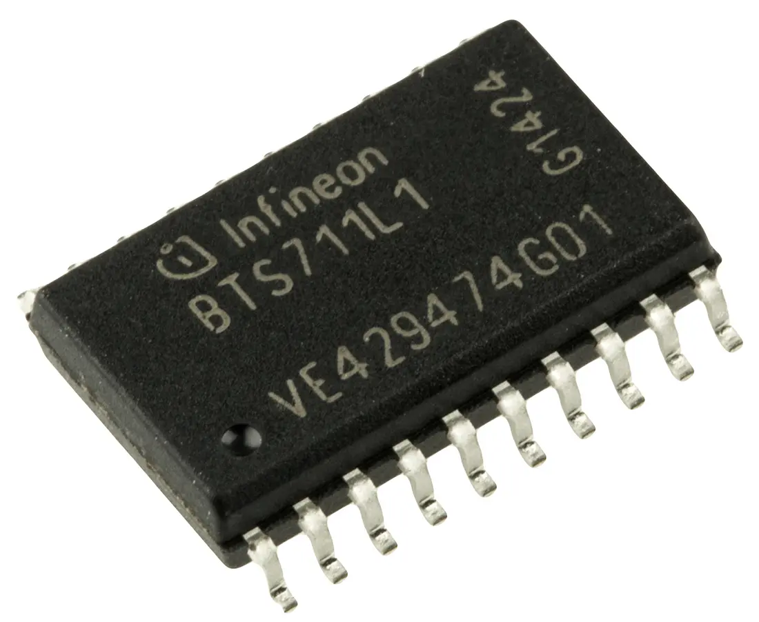 Produktfoto 1 von Infineon BTS711L1 4 Leistungsschalter-IC High-Speed High-Side 0.17 Ω 20-Pin 4 Ausg. DSO