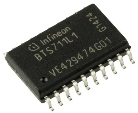 Produktfoto 1 von Infineon BTS711L1 4 Leistungsschalter-IC High-Speed High-Side 0.17 Ω 20-Pin 4 Ausg. DSO