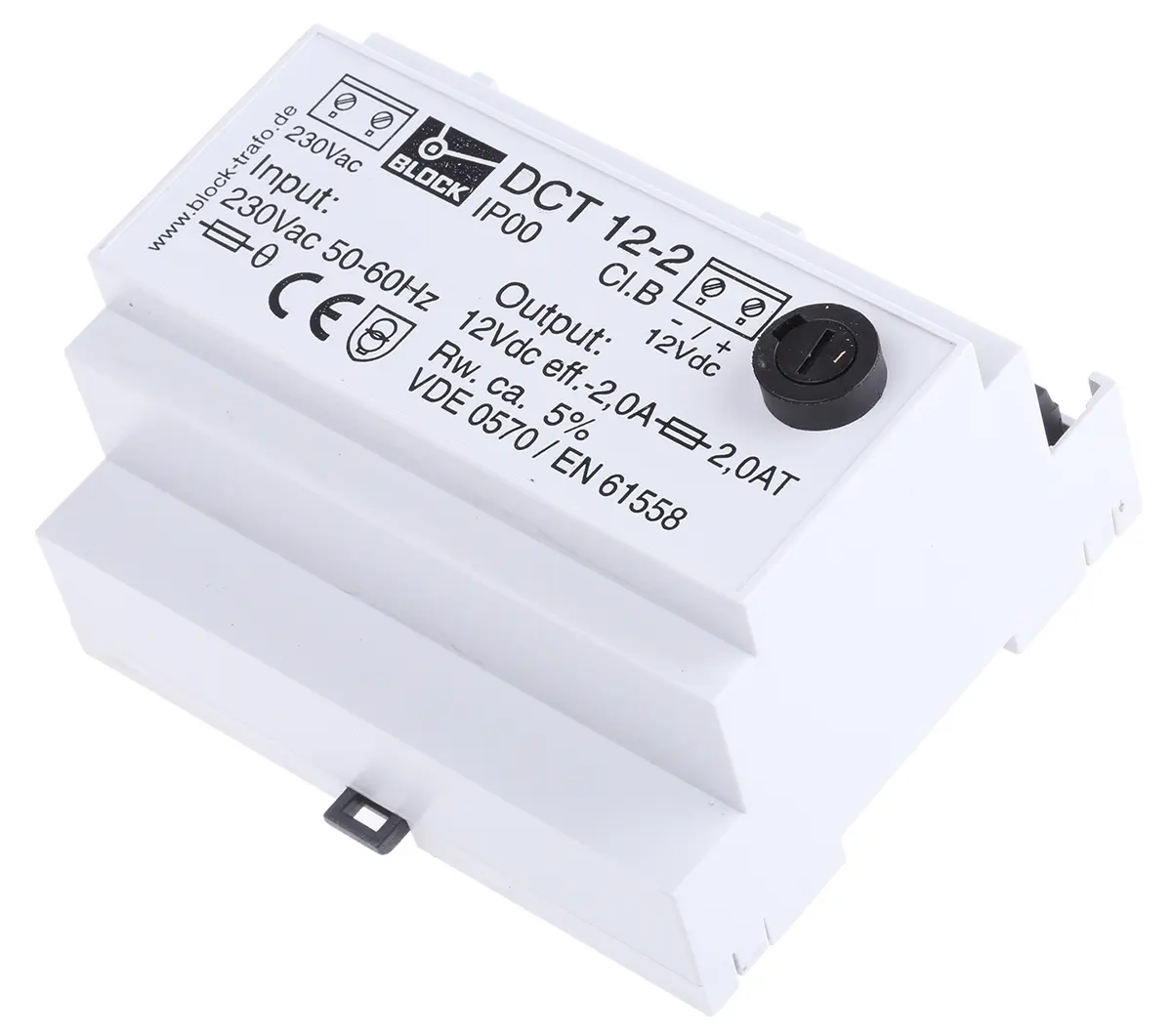 Produktfoto 1 von Block DCT DIN-Schienen Netzteil Linear 12V dc / 2A 24W 230V ac