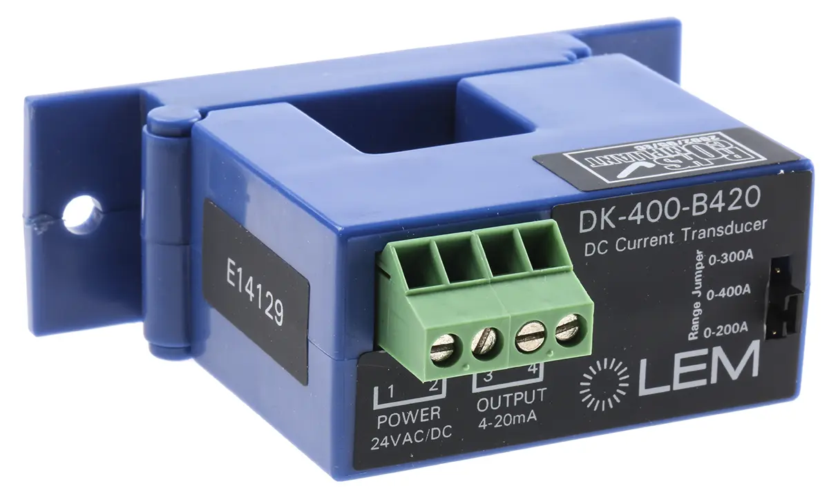 Produktfoto 1 von LEM DK-B420 Stromwandler 400 A, Panel, 50 V ac, 20V dc, 21.7 mm