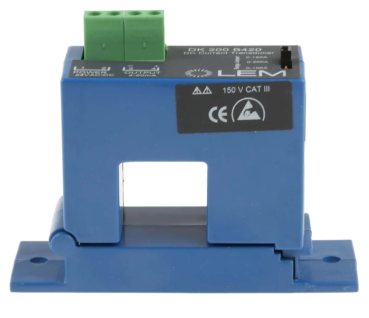 Produktfoto 1 von LEM DK-B420 Stromwandler 200 A, Panel, 20V dc, 50 V dc, 21.7 mm