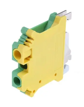 Produktfoto 1 von Phoenix Contact Schutzleiterklemme, USLKG 6 N, 2-polig, 24AWG, 8 AWG, 10mm² Schraubbefestigung, Gelb, Grün Polyamid ATEX