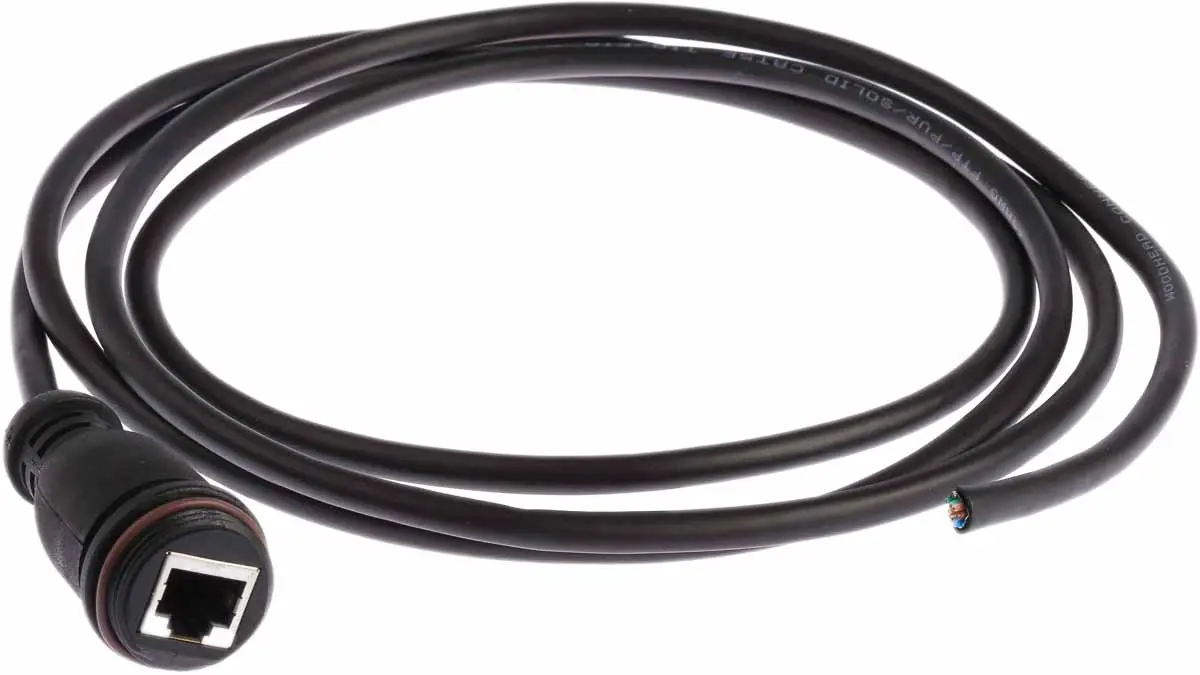 Produktfoto 1 von Brad from Molex Brad ENV Cat5e Ethernet-Kabel, 2 m, Schwarz Abgeschirmt Geschirmt, Polyvinylchlorid