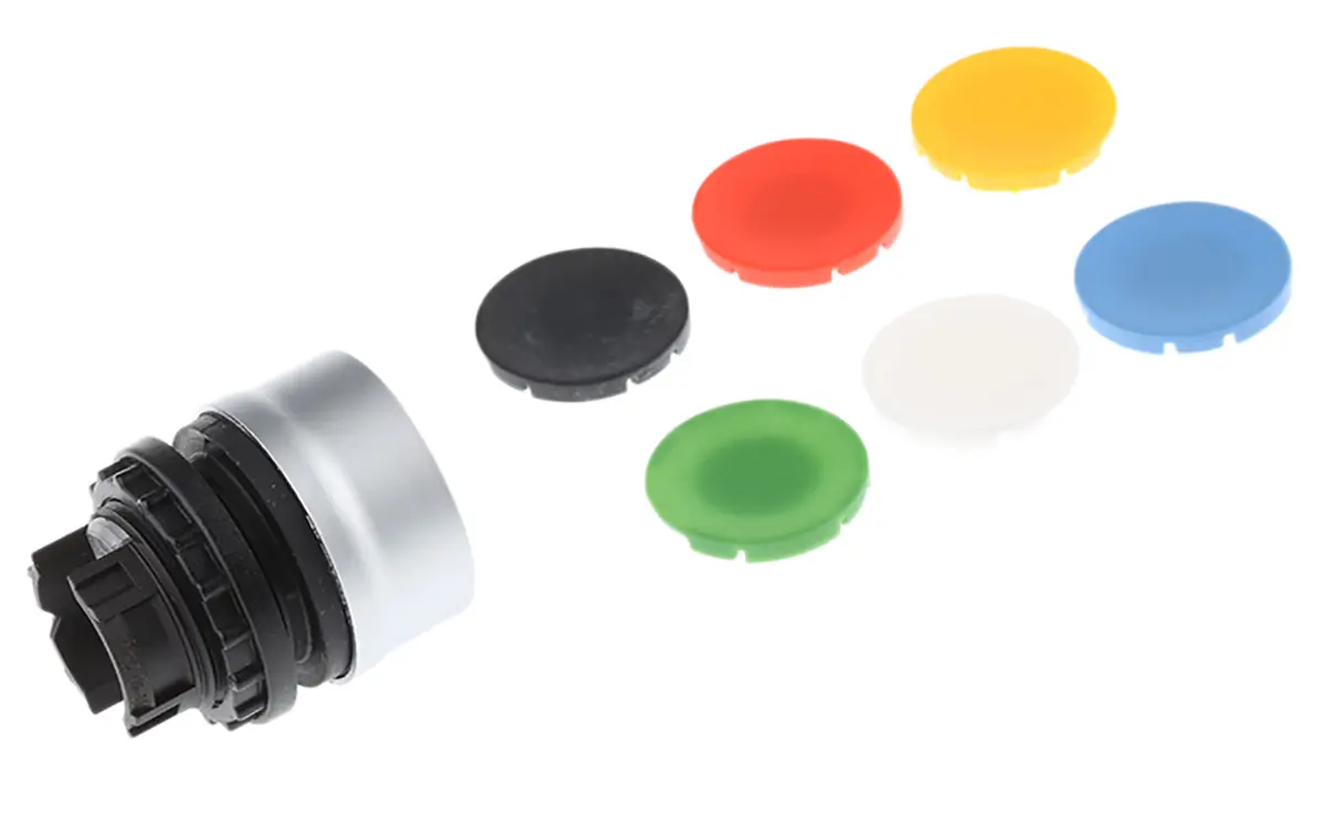 Produktfoto 1 von Eaton RMQ Titan M22 Drucktastenkopf Ø 22 mm, Weiß Tastend Rund Rund Kunststoff, IP66