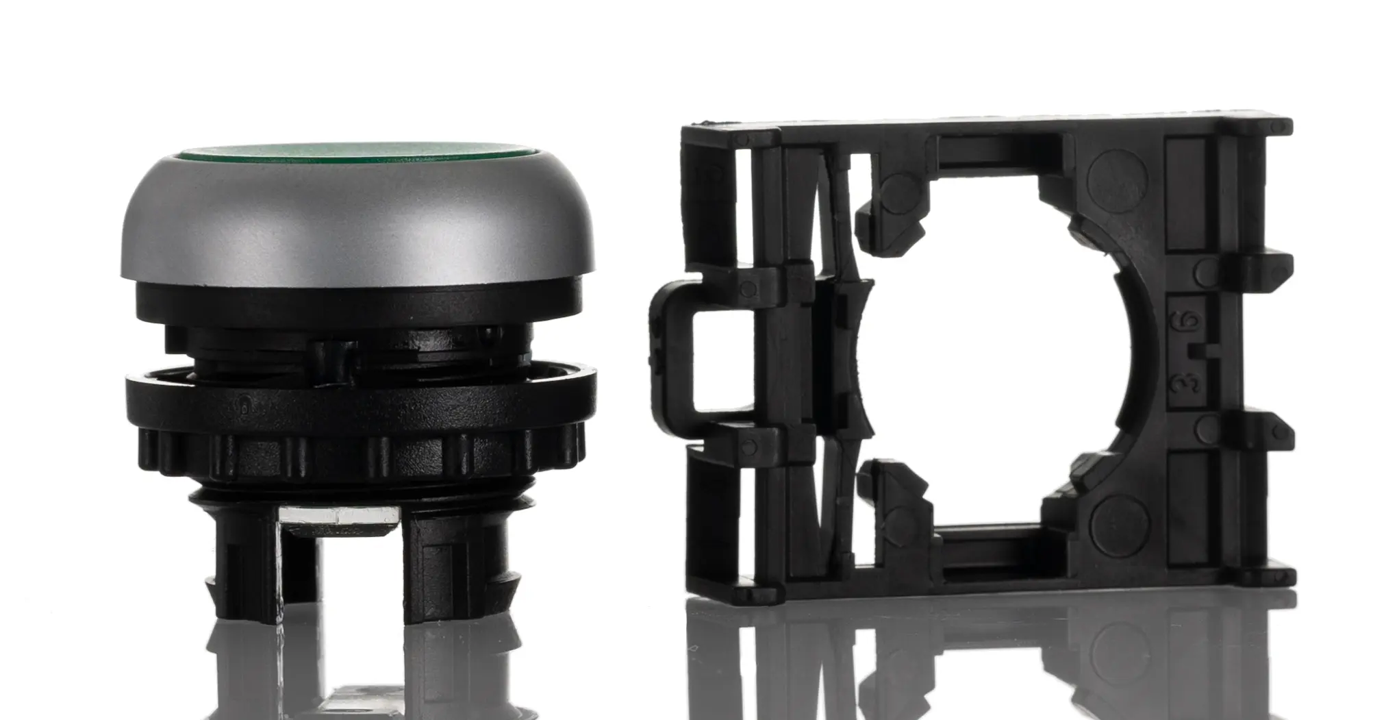 Produktfoto 1 von Eaton RMQ Titan M22 Drucktastenkopf Ø 22 mm, Grün wartungsfrei Rund Rund Kunststoff, IP69