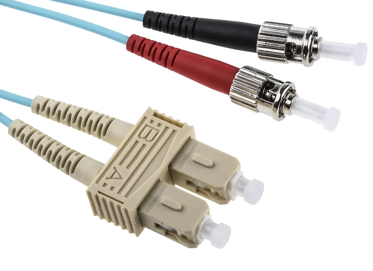Produktfoto 1 von Molex Premise Networks 91 LWL-Kabel 1 m, Raucharm halogenfrei Aqua ST SC