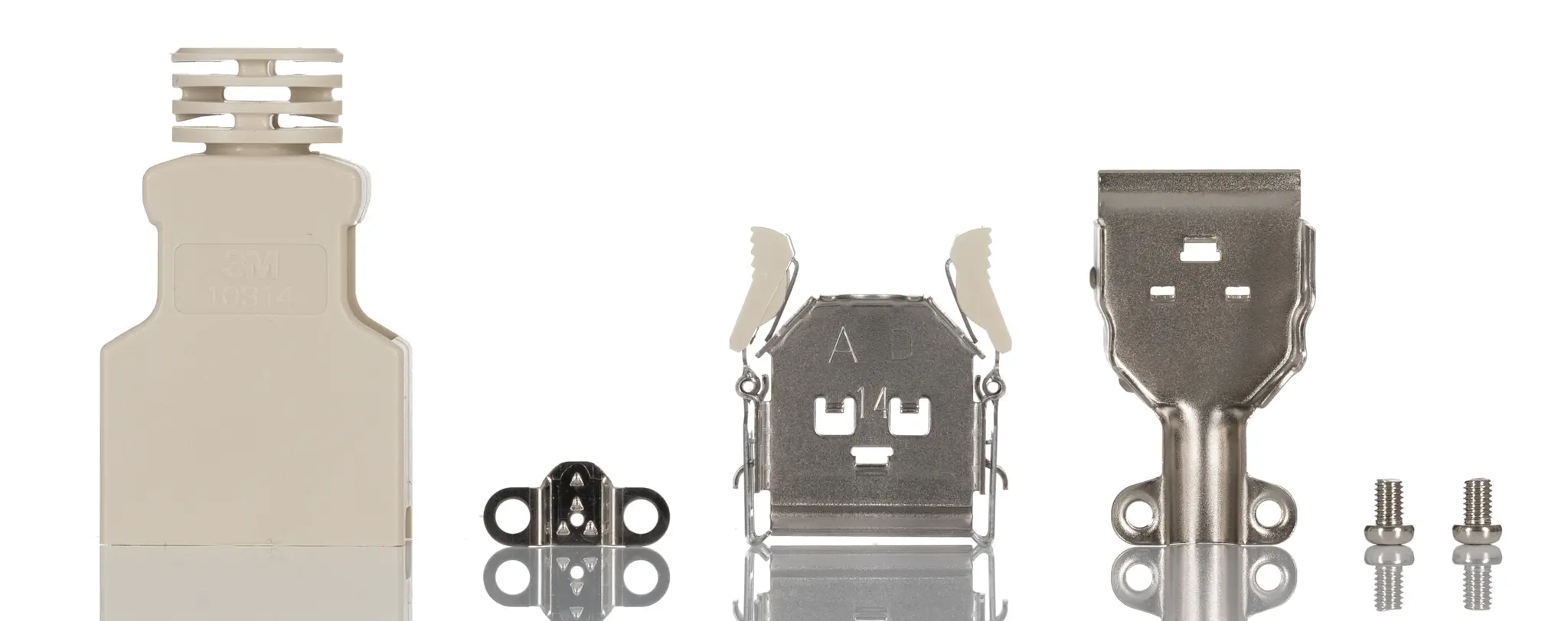 Produktfoto 1 von 3M 103 D-Sub-Gehäuse Gerade, 14-polig, D: D-Sub-Gehäuse Zugentlastung, Beige, aus ABS