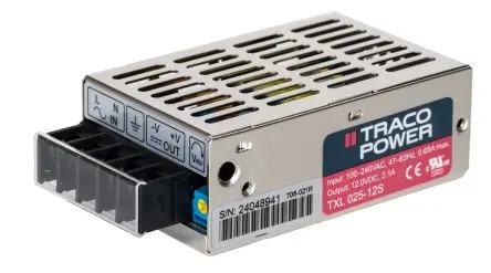 Produktfoto 1 von TRACOPOWER TXL 025 Schaltnetzteil 1 12V dc 25 W, Fahrgestell 264V ac