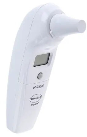 Produktfoto 1 von Brannan 11/420/3 Medical Ear IR-Thermometer, 35.5 °C, bis 42 °C, ±0.3°C, F, Fahrenheit, °C Für Körpertemperaturmessung