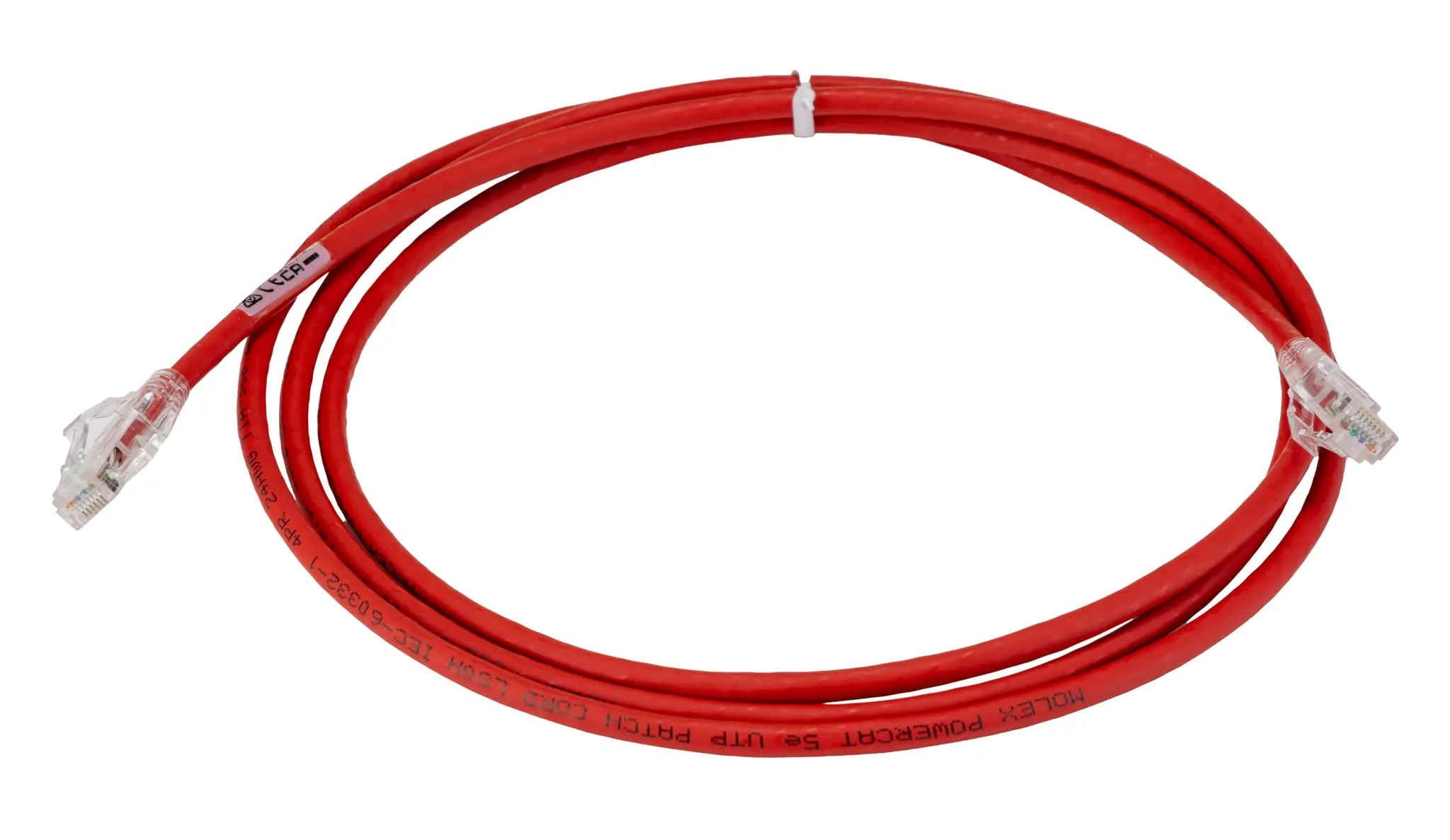 Produktfoto 1 von Molex Premise Networks Cat5e Ethernet-Kabel, 2 m, Rot U/UTP Stecker, A RJ45 Stecker, B RJ45, Polyvinylchlorid