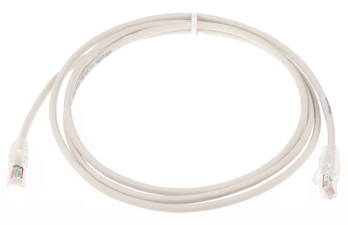 Produktfoto 1 von Molex Premise Networks PowerCat 5E Cat5e Ethernet-Kabel, 2 m, Grau Ungeschirmt Ungeschirmt, Aussen ø 5.4 mm Außen-ø ,