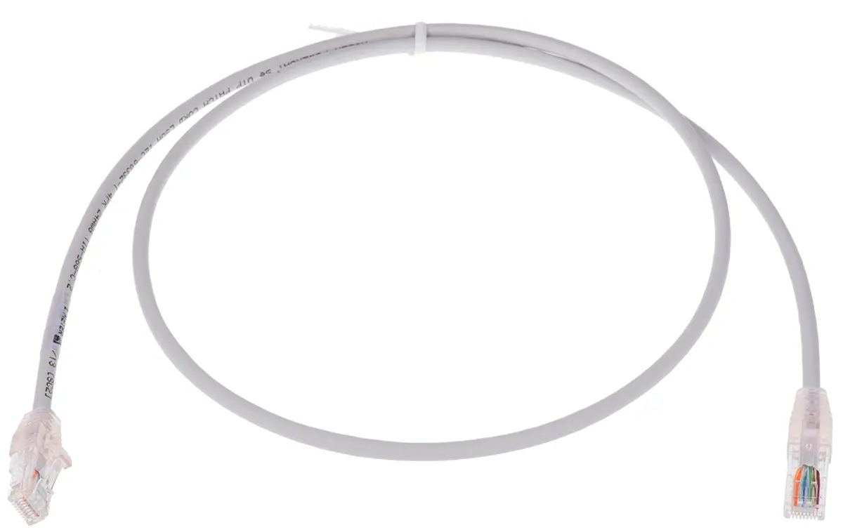 Produktfoto 1 von Molex Premise Networks PowerCat 5E Cat5e Ethernet-Kabel, 1 m, Grau Ungeschirmt Ungeschirmt, Aussen ø 5.4 mm Außen-ø ,