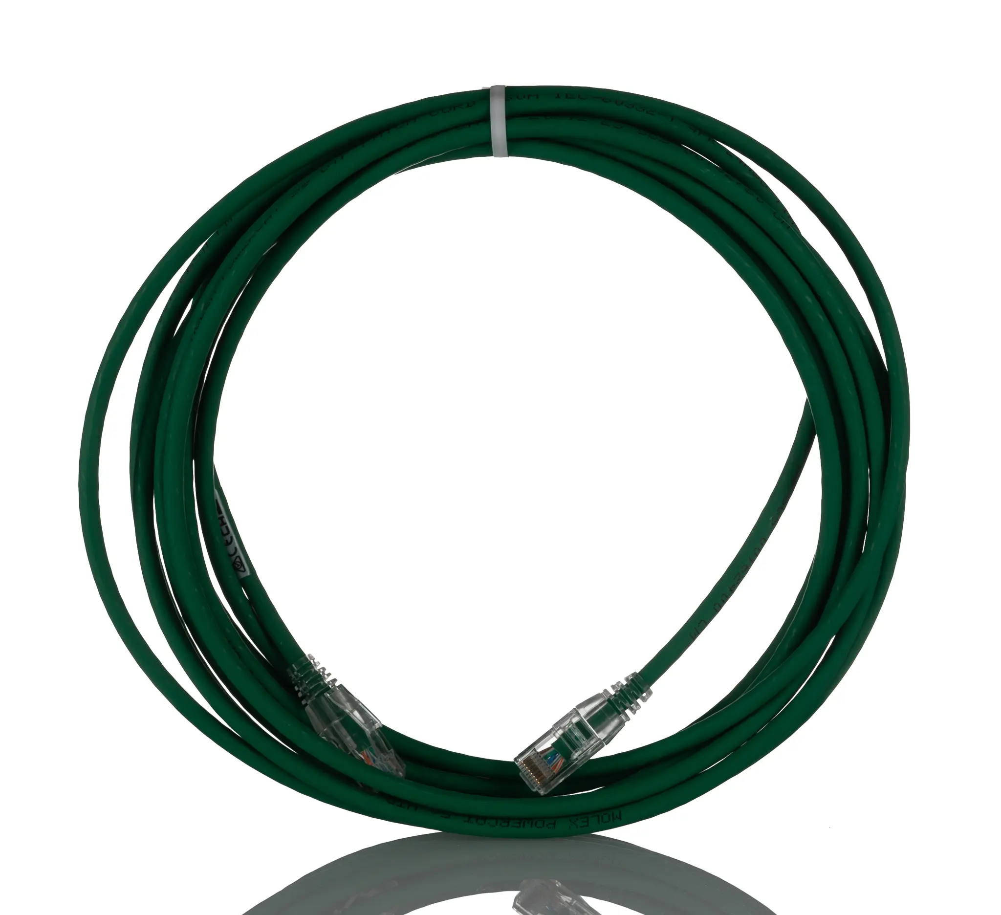 Produktfoto 1 von Molex Premise Networks PowerCat 5E Cat5e Ethernet-Kabel, 5 m, Grün, A Gerade Stecker Ungeschirmt Stecker, B Gerade,