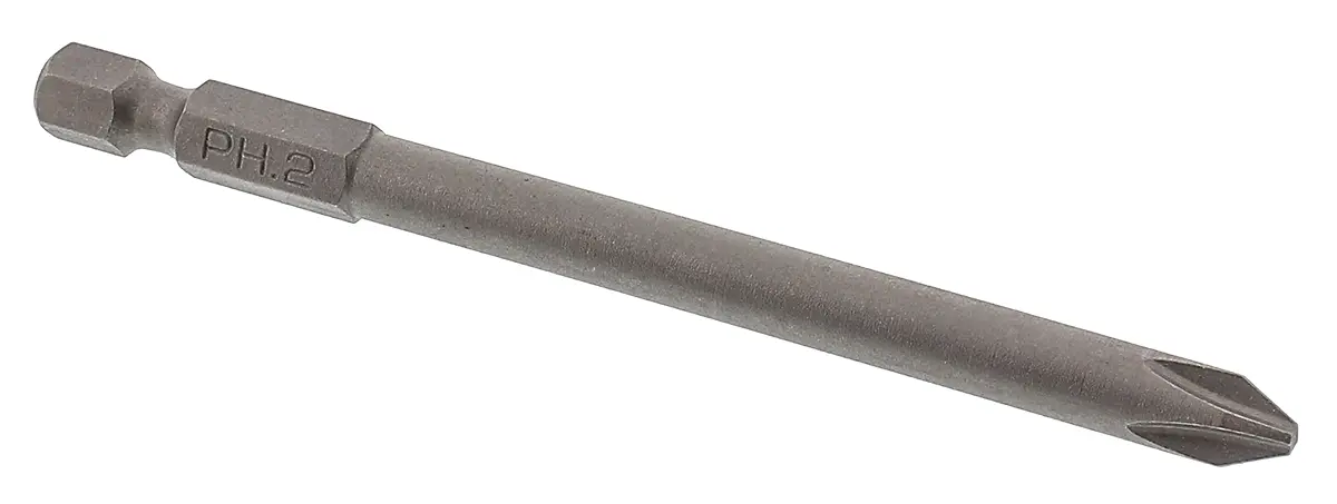 Produktfoto 1 von RS PRO PH2 PH2 Schraubbit, Phillips, aus CrMo-Stahl, 1-teilig, 90 mm