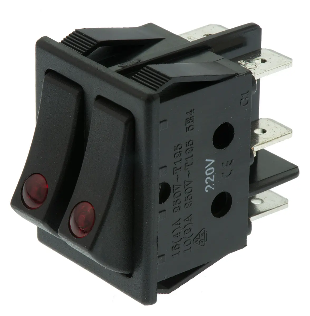 Produktfoto 1 von ZF Panel Kippschalter DPST Ein-Neutral-Ein Ein-Aus, 16 A, IP40