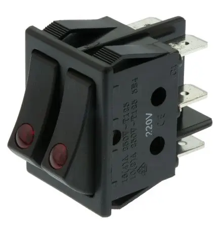 Produktfoto 1 von ZF Panel Wippschalter DPST Ein-Neutral-Ein Ein-Aus, 16A, IP67